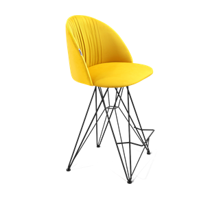 Полубарный стул SHT-ST35-1 / SHT-S66-1 (имперский жёлтый/черный муар) в Лангепасе