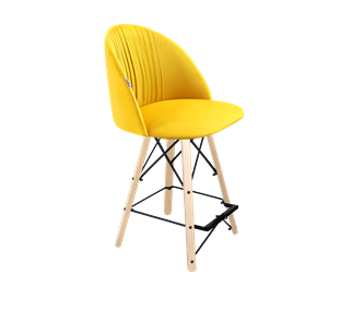 Полубарный стул SHT-ST35-1 / SHT-S80-1 (имперский жёлтый/прозрачный лак/черный) в Лангепасе