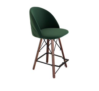Полубарный стул SHT-ST35-2 / SHT-S80-1 (лиственно-зеленый/темный орех/черный) в Советском