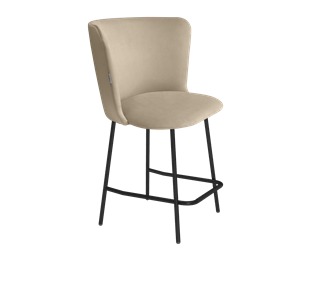 Полубарный стул SHT-ST36 / SHT-S29P-1 (ванильный крем/черный муар) в Урае