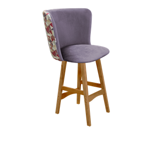 Полубарный стул SHT-ST36-4 / SHT-S65-1 (сумеречная орхидея/светлый орех) в Нижневартовске