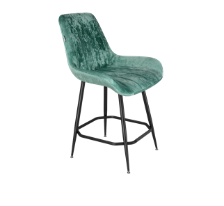 Полубарный стул SHT-ST37 / SHT-S148-1 (зеленый чай/черный муар) в Лангепасе