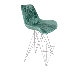 Полубарный стул SHT-ST37 / SHT-S66-1 (зеленый чай/хром лак) в Лангепасе