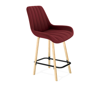 Полубарный стул SHT-ST37 / SHT-S94-1 (рубиновое вино/прозрачный лак/черный муар) в Урае