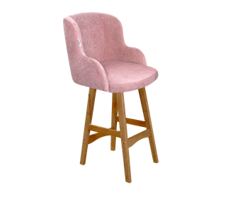 Полубарный стул SHT-ST39 / SHT-S65-1 (пыльная роза/светлый орех) в Лангепасе