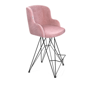 Полубарный стул SHT-ST39 / SHT-S66-1 (пыльная роза/черный муар) в Лангепасе