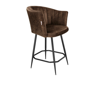 Полубарный стул SHT-ST42-1 / SHT-S148-1 (кофейный трюфель/черный муар) в Советском