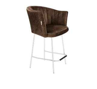 Полубарный стул SHT-ST42-1 / SHT-S29P-1 (кофейный трюфель/белый муар) в Лангепасе