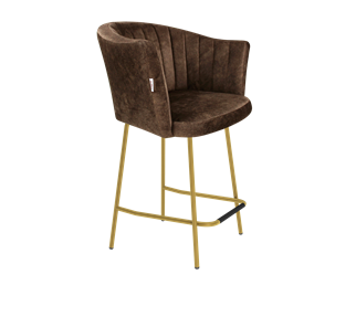 Полубарный стул SHT-ST42-1 / SHT-S29P-1 (кофейный трюфель/золото) в Когалыме