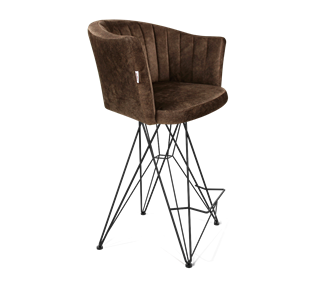 Полубарный стул SHT-ST42-1 / SHT-S66-1 (кофейный трюфель/черный муар) в Лангепасе