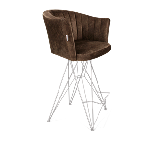 Полубарный стул SHT-ST42-1 / SHT-S66-1 (кофейный трюфель/хром лак) в Когалыме