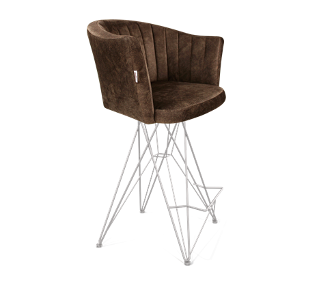 Полубарный стул SHT-ST42-1 / SHT-S66-1 (кофейный трюфель/хром лак) в Югорске - изображение