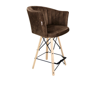 Полубарный стул SHT-ST42-1 / SHT-S80-1 (кофейный трюфель/прозрачный лак/черный) в Лангепасе