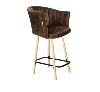 Полубарный стул SHT-ST42-1 / SHT-S94-1 (кофейный трюфель/прозрачный лак/черный муар) в Радужном