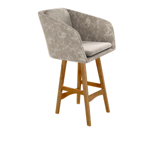 Полубарный стул SHT-ST43-1 / SHT-S65-1 (карамельный латте/светлый орех) в Лангепасе
