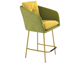 Полубарный стул SHT-ST43-2 / SHT-S29P-1 (фисташковый десерт/золото) в Лангепасе