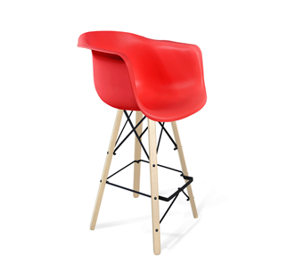 Барный стул SHT-ST31/S80 (красный/прозрачный лак/черный) в Урае