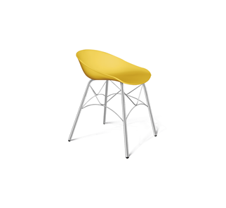 Обеденный стул SHT-ST19/S107 (желтый/хром лак) в Лангепасе