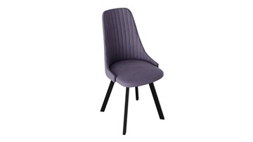 Кухонный стул Франк (паук) исп2 (Черный матовый/Микровелюр Фиолетовый) в Лангепасе