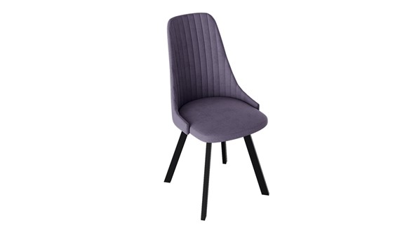 Кухонный стул Франк (паук) исп2 (Черный матовый/Микровелюр Фиолетовый) в Лангепасе - изображение