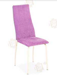 Обеденный стул Волна, каркас металл бежевый, инфинити фиолетовый в Ханты-Мансийске