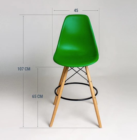 Барный стул DSL 110 Wood bar (Зеленый) в Лангепасе - изображение 1