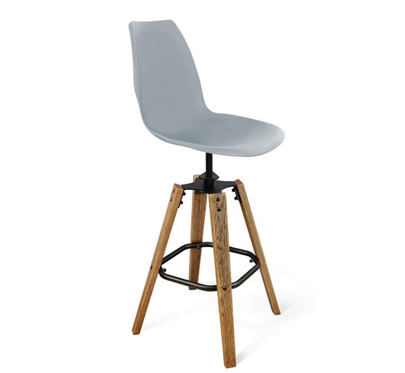 Барный стул SHT-ST29/S93 (голубой pan 278/брашированный коричневый/черный муар) в Лангепасе - изображение 10