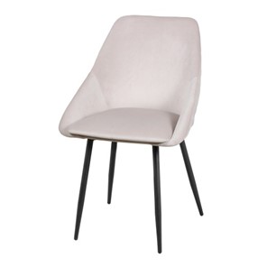 Мягкий дизайнерский стул Мартин СРП-063 эмаль черная Веллюто бежевый в Сургуте