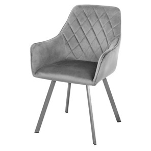 Мягкий кухонный стул-кресло Мадрид СРП-056 бриллиант Дрим серый в Радужном