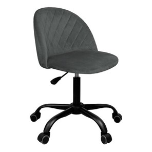 Обеденный стул BRABIX "Moon MG-074", велюр серый, пятилучие металлическое черное, 532773 в Радужном