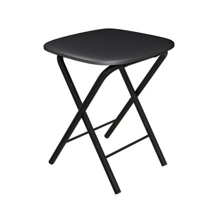 Табурет Складной СРП-013КВ (квадратное сиденье) Эмаль, черный в Когалыме - изображение