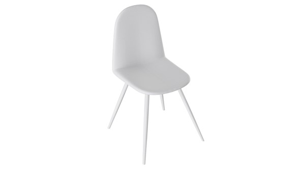 Обеденный стул Марли (конус Т3), Белый муар/Кожзам Белый в Урае - изображение