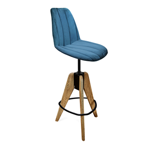 Барный стул SHT-ST29-C1/S92 (морская глубина/брашированный коричневый/черный муар) в Лангепасе