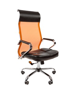 Кресло офисное CHAIRMAN 700 сетка, цвет оранжевый в Югорске