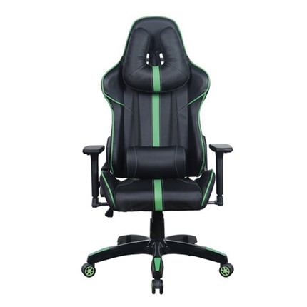 Кресло компьютерное Brabix GT Carbon GM-120 (две подушки, экокожа, черное/зеленое) 531929 в Лангепасе - изображение