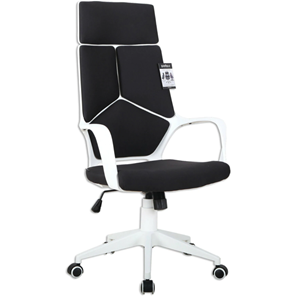 Кресло компьютерное Brabix Premium Prime EX-515 (пластик белый, ткань, черное) 531812 в Ханты-Мансийске