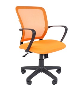 Компьютерное кресло CHAIRMAN 698 black TW, ткань, цвет оранжевый в Ханты-Мансийске