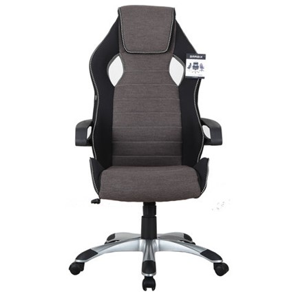 Компьютерное кресло Brabix Techno GM-002 (ткань, черное/серое, вставки белые) в Урае - изображение