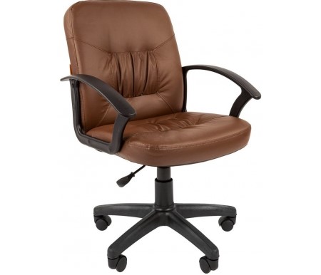 Кресло компьютерное CHAIRMAN 651 ЭКО коричневое в Лангепасе - изображение