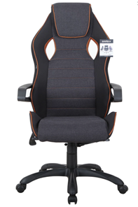 Кресло офисное Brabix Techno Pro GM-003 (ткань, черное/серое, вставки оранжевые) в Сургуте