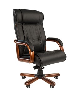 Офисное кресло CHAIRMAN 653 кожа черная в Нижневартовске