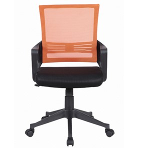 Кресло компьютерное Brabix Balance MG-320 (с подлокотниками, комбинированное черное/оранжевое) 531832 в Урае