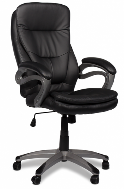 Кресло компьютерное J 9302 экокожа /пластик, черный в Нягани - изображение