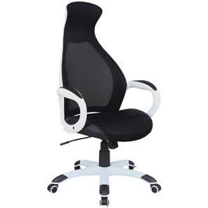Офисное кресло Brabix Premium Genesis EX-517 (пластик белый, ткань/экокожа/сетка черная) 531573 в Ханты-Мансийске