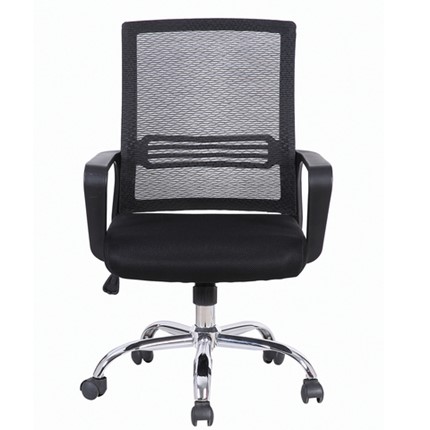 Кресло компьютерное Brabix Daily MG-317 (с подлокотниками, хром, черное) 531833 в Пыть-Яхе - изображение
