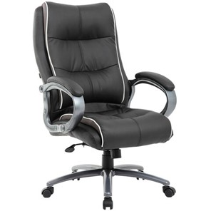 Офисное кресло Brabix Premium Strong HD-009 (экокожа черная, ткань серая) 531945 в Радужном