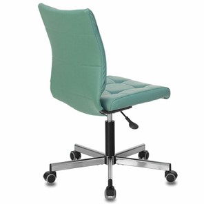 Кресло офисное Brabix Stream MG-314 (без подлокотников, пятилучие серебристое, экокожа, серо-голубое) 532079 в Югорске - предосмотр 2