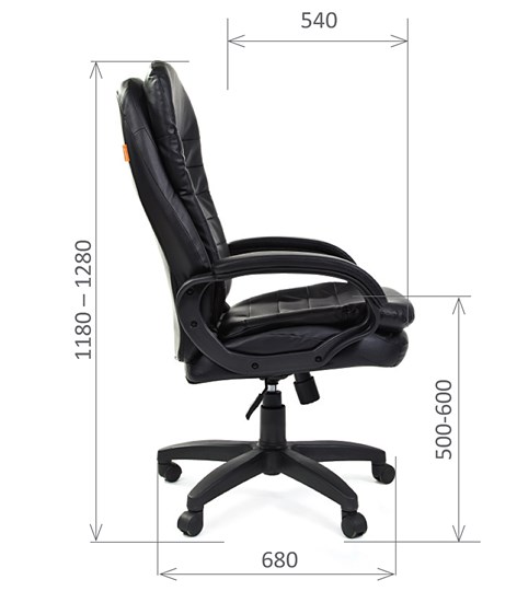 Кресло офисное CHAIRMAN 795 LT, экокожа, цвет черный в Лангепасе - изображение 2