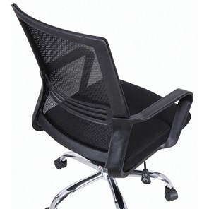 Кресло компьютерное Brabix Daily MG-317 (с подлокотниками, хром, черное) 531833 в Лангепасе - предосмотр 8