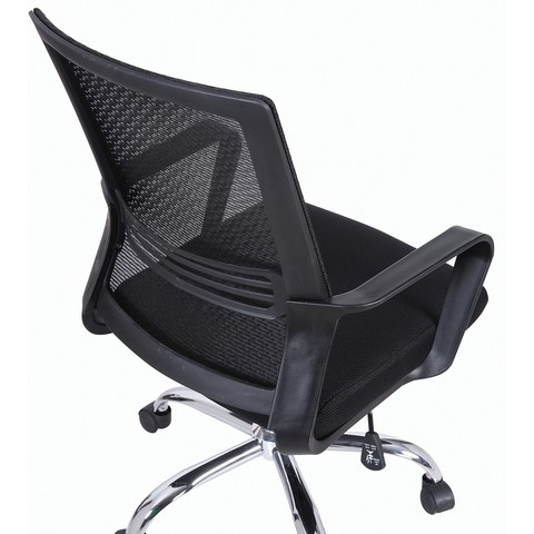 Кресло компьютерное Brabix Daily MG-317 (с подлокотниками, хром, черное) 531833 в Нягани - изображение 8